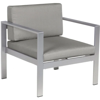 Afbeelding van Beliani SALERNO Tuinstoel Grijs Aluminium