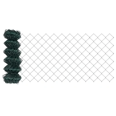 Afbeelding van vidaXL Kettink Hek Groen 0.8x10 m Staal