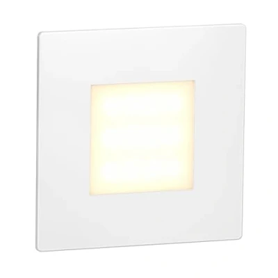 Afbeelding van ledscom.de LED traplamp/verzonken wandlamp FEX voor binnen en buiten, hoekig, 85 x 85mm, warm wit, traplamp, trapverlichting, traplamp