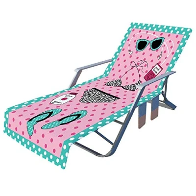 Afbeelding van Fansu strandlaken voor loungestoel, draagbare microfiber strandstoelhoezen met zijvak, zwembad, hotel, buiten, vakantie, tuin, ligstoel, ligstoelen (75 x 210 cm, Punk)