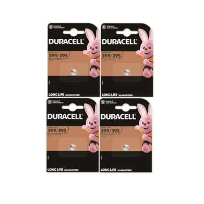Afbeelding van 4 x Duracell 399/395 (4 blisters à 1 batterij) batterijen (SR927/V395/V399/SR57/SR927W/SR927WS)