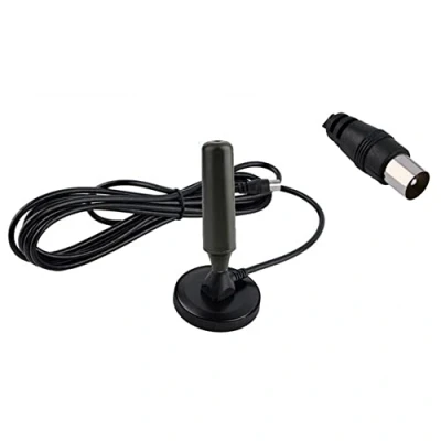 Afbeelding van J00CS DVB T T2 HD digitale HDTV staafantenne, actieve kamerantenne met versterker, 20 dB ontvangstvermogen, magneetvoet, 5 m kabel voor optimale tv signaalontvangst