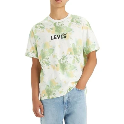Afbeelding van Levi&#039;s Relaxed FIT TEE Tshirt print, Heren, Maat: Small, Aqua foam