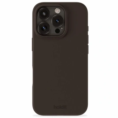 Afbeelding van Apple iPhone 16 Pro Max Hoesje Siliconen en TPU (zacht) Holdit Hardcase/Backcover Bruin Telefoonhoesje