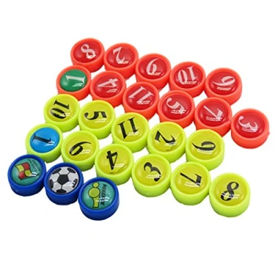 Afbeelding van 26 stuks mini magneten met tas, perfect voor voetbal, tactische boards, kantoor, whiteboards, koelkasten, kaarten en magneetborden