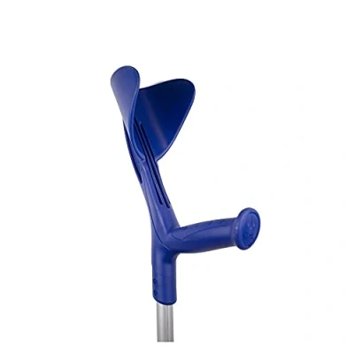 Afbeelding van Kruk Engels riet Zeer licht Orthopaedic Walking Crutch Adjustable Height Ergonomic Handles Aluminum Evolution Fun Gemaakt van aluminium Verstelbare hoogte Kleur Blauw 1 eenheid