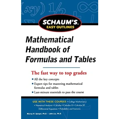 Afbeelding van Schaum&#039;s Easy Outline of Mathematical Handbook Formulas and Tables, Revised Edition