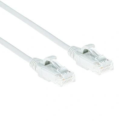 Afbeelding van ACT DC8930 LSZH U/UTP CAT6 Datacenter Slimline Patchkabel Snagless RJ45 connectoren Wit 15 cm