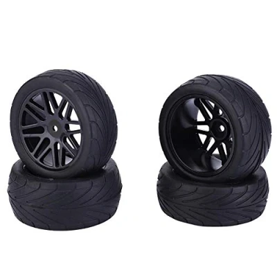 Afbeelding van Tbest 4 stuks off road wielen, rupswielen voor auto, RC universeel, 1/10, 85 mm, afstandsbediening banden (zwart)