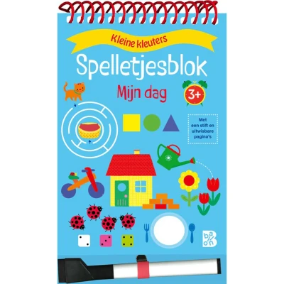 Afbeelding van Uitgeverij ballon spelletjesblok met viltstift mijn dag 3+