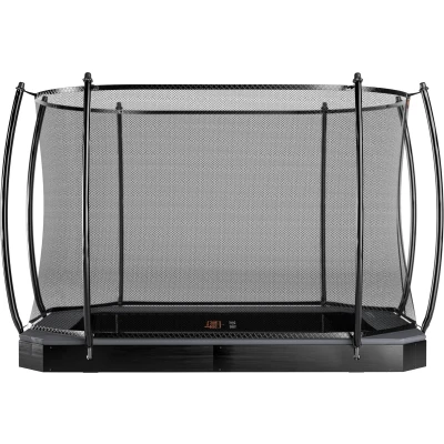 Afbeelding van Trampoline Avyna Pro Line FlatLevel 380 x 255 + Royal Class Veiligheidsnet Grijs