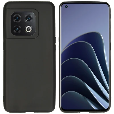 Afbeelding van OnePlus 10 Pro Hoesje Siliconen en TPU (zacht) iMoshion Softcase/Backcover Zwart Telefoonhoesje