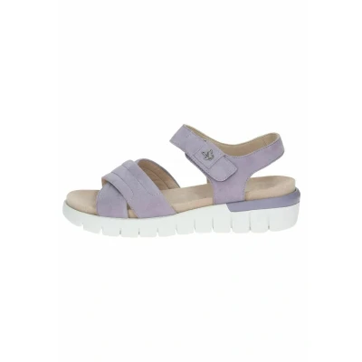 Afbeelding van Caprice Sandalen met sleehak, Dames, Maat: 41, Lavender suede Leer