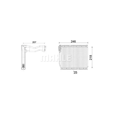 Afbeelding van Mahle Original Airco verdamper AE 161 000P