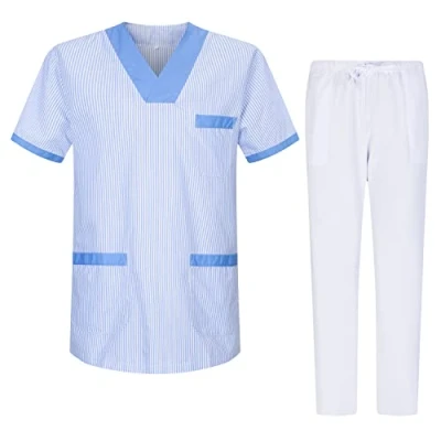 Afbeelding van MISEMIYA Sanitair slaappak, uniseks, medische uniformen, G713 6802, Hemelsblauw T817 4, XXL