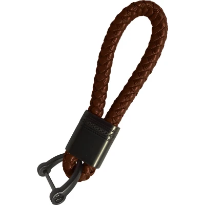 Afbeelding van Sleutelhanger Koord Touw Bruin Met Ring