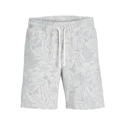 Afbeelding van JACK &amp; JONES PANTS STUDIO loose fit short JPSTKARL JJNAEL met all over print grijs