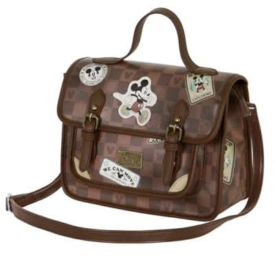 Afbeelding van Disney Mickey Mouse Journey Satchel Schoudertas Rugzak, Bruin, 27 x 20 cm, Bruine Mouse, Eén maat, Rugzak
