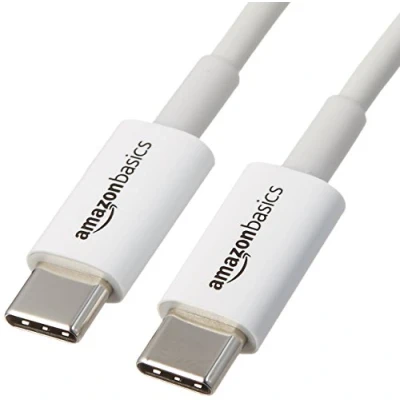 Afbeelding van Amazon Basics Snellaadkabel, USB C naar 2.0, 480 Mbit/s, IF gecertificeerd, voor Apple iPhone 15, iPad, Samsung Galaxy, tablets, laptops, 1,80 m, wit