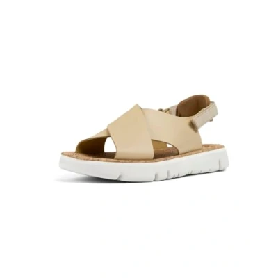 Afbeelding van Camper Oruga Sandalen, Dames, Maat: 40, Beige Leer en textiel