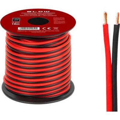 Afbeelding van HQ luidsprekerkabel 2 x 0.50 mm zwart/rood op rol 10 meter