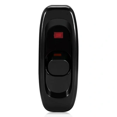 Afbeelding van Fydun Apparaatschakelaar, 250 V AC, 10 A, inline aan/uit schakelaar, tafellamp, kabelschakelaar met led indicatielampje voor tafel /bureaulamp, spiegellamp, wandlamp (zwart)