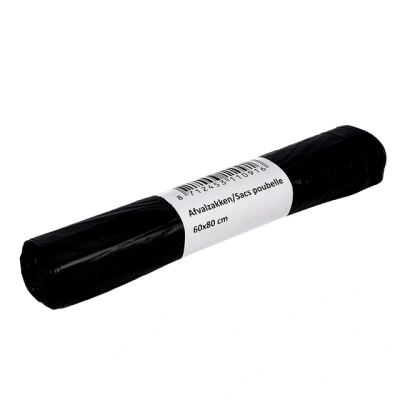 Afbeelding van Afvalzak Cleaninq 60x80cm HDPE T23 60L zwart