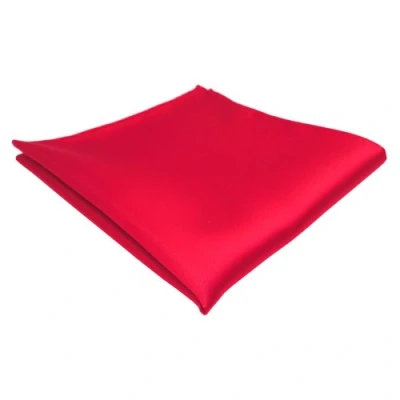 Afbeelding van TigerTie Designer pochet in effen kleur kavalierdoek Pochette steekdoek afmeting 30 x cm, Rood verkeersrood knalrood,