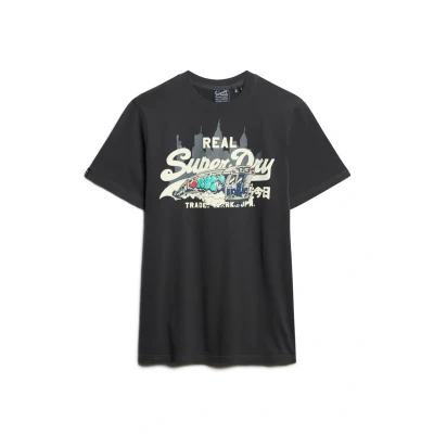 Afbeelding van Superdry NEW YORK Graphic Tshirt print, Heren, Maat: Medium, Blackboard