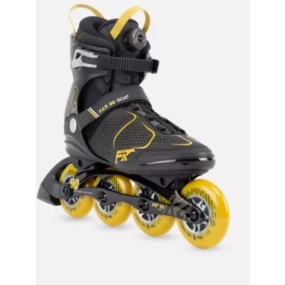 Afbeelding van FIT 90 BOA Inline Skates Heren Gray Mustard 990 9 Zwart In Line