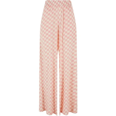Afbeelding van Urban Classics Resort Broek, Dames, Maat: Medium, Lemonadepinkcheck