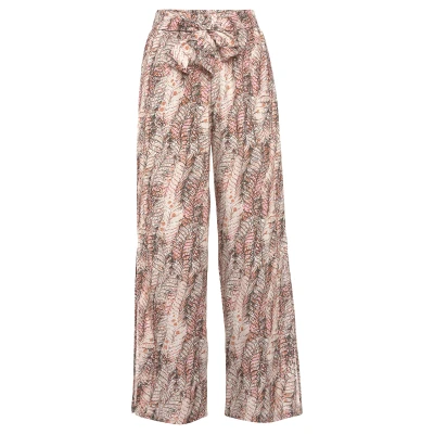 Afbeelding van Buffalo Palazzobroek met all over print, zijslits, losse pasvorm, zomershort (Met een bindceintuur)