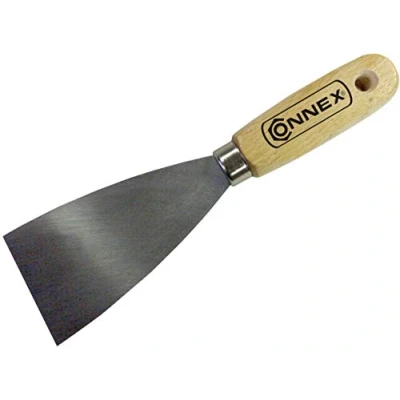 Afbeelding van Connex Schilderspatel 50 mm houten handvat &amp; lemmet van koolstofstaal voor het plamuren en schrapen verf of behang Made in Germany kwaliteit/universele spatel/greepspatel / COX880550
