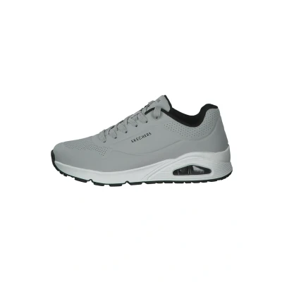 Afbeelding van Skechers Heren UNO Stand ON AIR Trainers, lichtgrijs Durabuck/zwarte trim, 6 UK, Lichtgrijze Durabuck zwarte rand, 39.5 EU