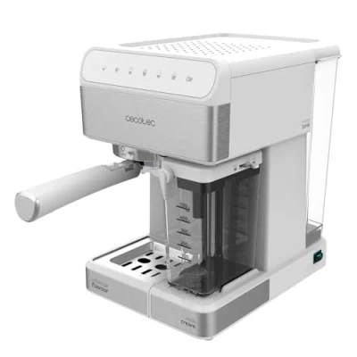 Afbeelding van Cecotec Power Instant ccino 20 Touch Vrijstaand Combinatiekoffiemachine Roestvrijstaal, Wit 1,4 l 2 kopjes Half automatisch
