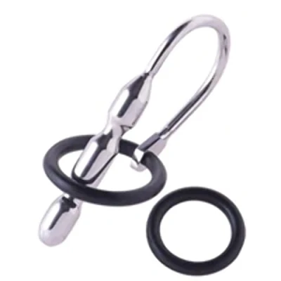 Afbeelding van Black Label Fat Boy Urethrale Stretcher Plug met Siliconen Ringen