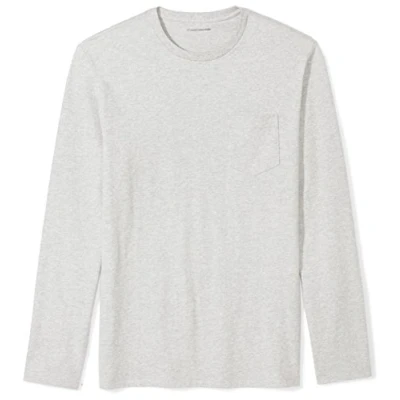 Afbeelding van Amazon Essentials T shirt met lange mouwen voor heren,lichtgrijs Hei,M