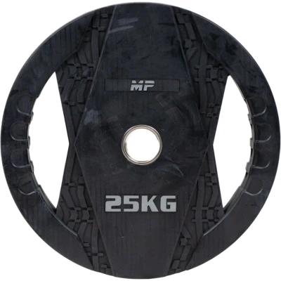 Afbeelding van Muscle Power Olympische Halterschijf met Handgrepen Rubber 25 kg
