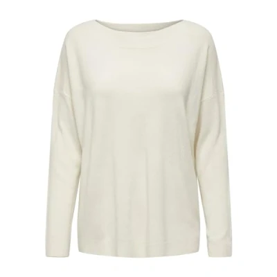 Afbeelding van ONLY Ubootausschnitt Trui, Dames, Maat: XS, Cloud dancer