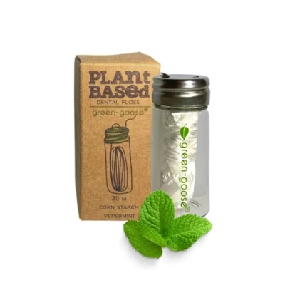 Afbeelding van green goose® Bio based Flosdraad 3 meter Biologisch Afbreekbaar Vegan Maisvezel Duurzaam Milieuvriendelijk Minimal Waste