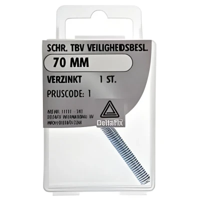 Afbeelding van Deltafix veiligheidsbeslag schroef verzinkt 70 mm x m6 din 965 1 st.