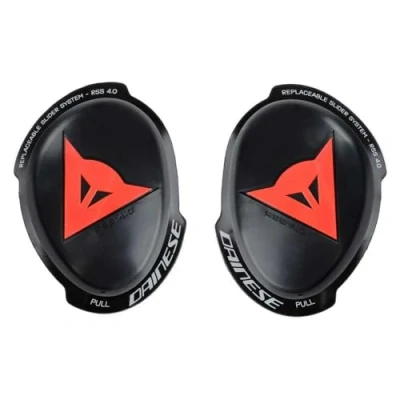 Afbeelding van Dainese Knee Slider Rss 4.0 Full Kit, kniebescherming voor motorfietsen, mannen en vrouwen, zwart/fluorrood, N