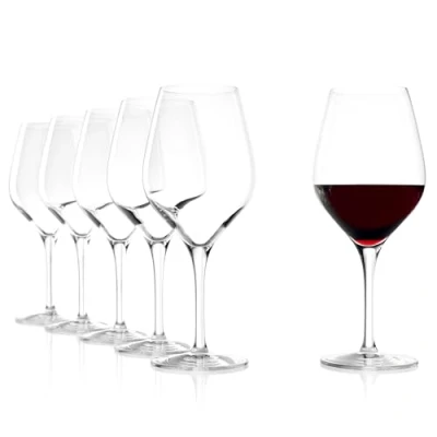 Afbeelding van Stölzle Lausitz Exquisit rode wijnkelk 480 ml, set van 6 wijnglas, vaatwasmachinebestendig, universele wijnglazen, voor tal wijngaarden, hoogwaardige kwaliteit