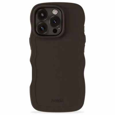 Afbeelding van Apple iPhone 16 Pro Hoesje Gerecycled kunststof Holdit Hardcase/Backcover Bruin Telefoonhoesje