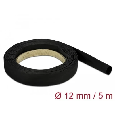 Afbeelding van Delock Krimpkous 5 m x 12 mm zwart