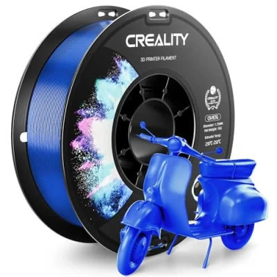 Afbeelding van CREALITY PETG filament 1,75 mm 3D printerfilament, 1 kg netjes opgerolde spoel, maatnauwkeurigheid ±0,03 mm, geschikt voor Ender, Bambu Lab, Anycubic, ELEGOO FDM printers, blauw