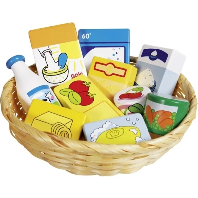 Afbeelding van Mand met boodschappen (10 delig)