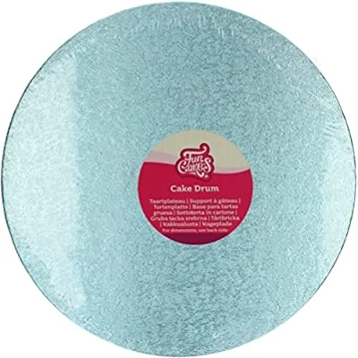 Afbeelding van FunCakes Cake Drum Rond Baby Blauw Ø30,5 cm / 12 mm Taartonderlegger Taartkarton