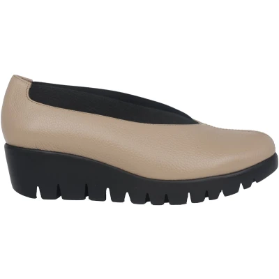 Afbeelding van Wonders Agadir dames instapper Taupe maat 35 (EU) 2 (UK)