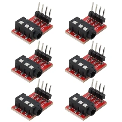 Afbeelding van the Lord of Tools 6 Stks 3.5mm Audio Jack Breakout Board TRRS Stereo Socket Microfoon Interface Module 18 * 12.5mm voor MP3 Oortelefoon